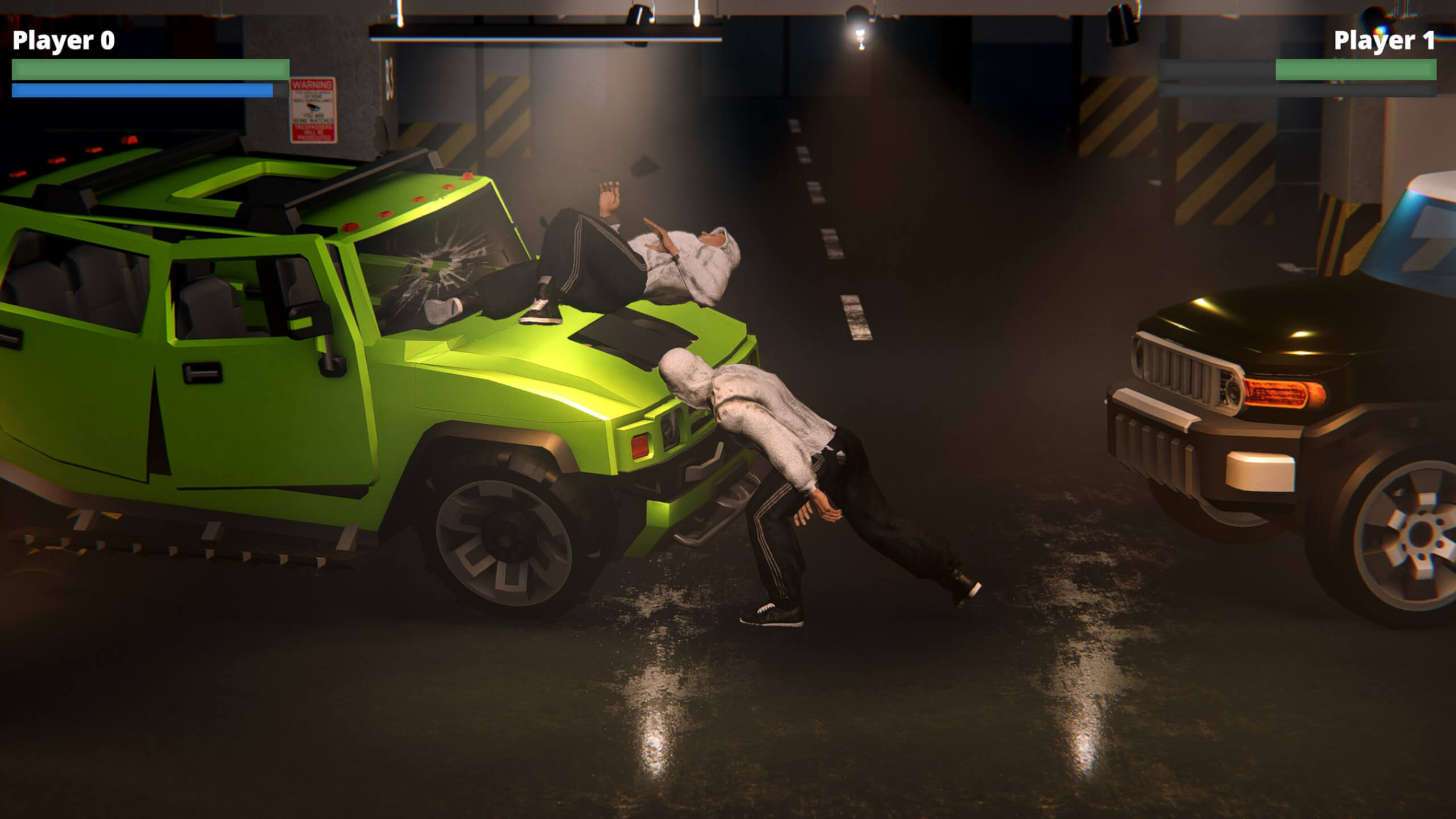 Throw enemy onto windshield